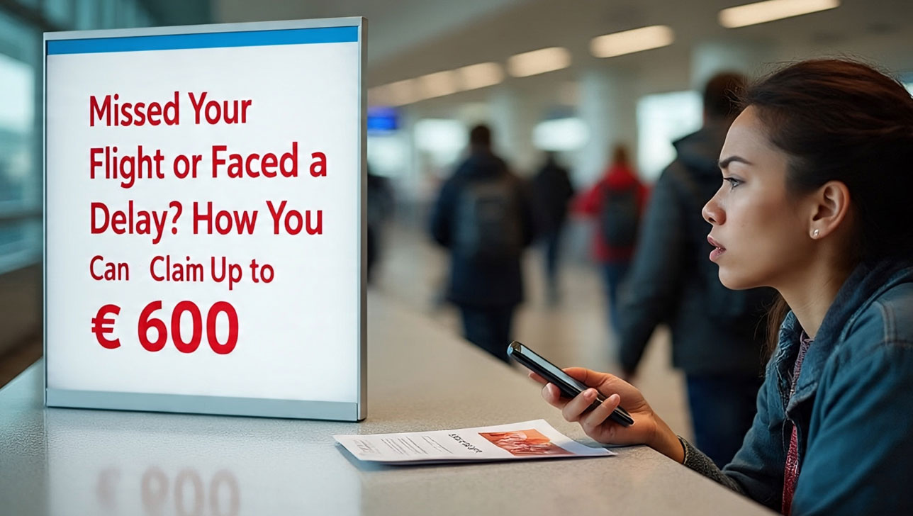 ✈️ Missed Your Flight or Faced a Delay? Here’s How You Can Claim Up to €600 Without Lifting a Finger