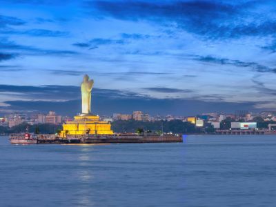 Hussain Sagar Lake - Heart-shaped lake with Buddha statue