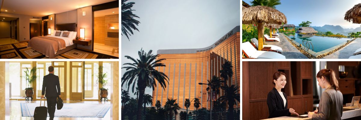 Hotel booking illustration